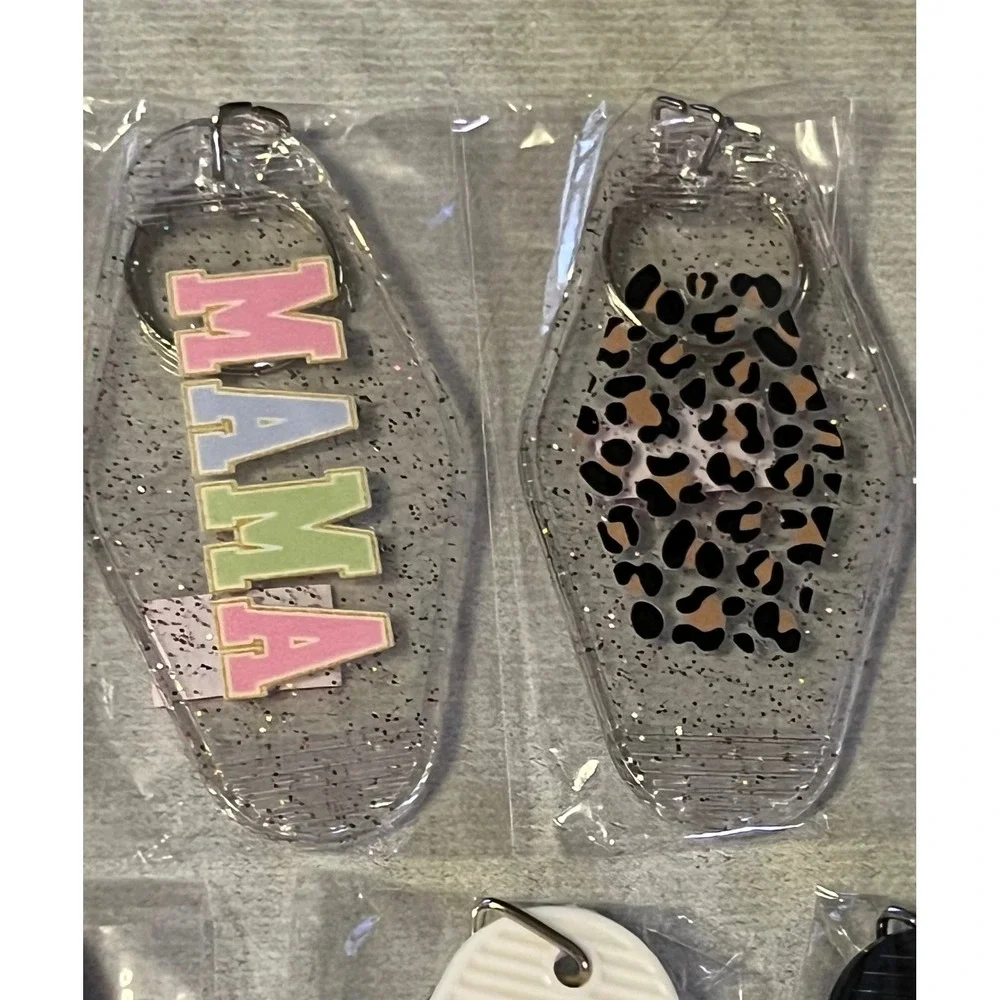 Set of 10 Motel Style Keychain Unisex Multicolor NWT Graphic Print Lot